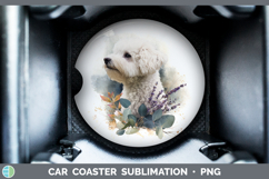 GorgeousDogs 02 Lavender and Eucalyptus Car Coaster design.