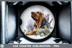 GorgeousDogs 02 Lavender and Eucalyptus Car Coaster design.