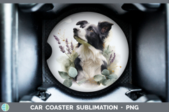 GorgeousDogs 02 Lavender and Eucalyptus Car Coaster design.
