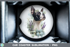 GorgeousDogs 02 Lavender and Eucalyptus Car Coaster design.