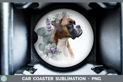 GorgeousDogs 02 Lavender and Eucalyptus Car Coaster design.