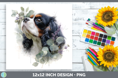 GorgeousDogs 02 Lavender and Eucalyptus Paper Backgrounds design.