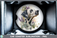 GorgeousDogs 02 Lavender and Eucalyptus Car Coaster design.