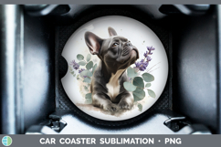 GorgeousDogs 02 Lavender and Eucalyptus Car Coaster design.