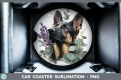 GorgeousDogs 02 Lavender and Eucalyptus Car Coaster design.