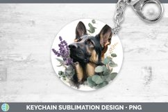 GorgeousDogs 02 Lavender and Eucalyptus Keychain design.