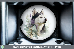 GorgeousDogs 02 Lavender and Eucalyptus Car Coaster design.