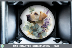 GorgeousDogs 02 Lavender and Eucalyptus Car Coaster design.