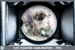 GorgeousDogs 02 Lavender and Eucalyptus Car Coaster design.
