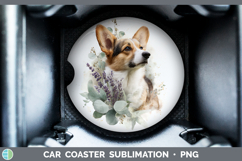 GorgeousDogs 02 Lavender and Eucalyptus Car Coaster design.