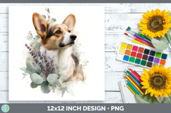 GorgeousDogs 02 Lavender and Eucalyptus Paper Backgrounds design.