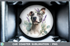 GorgeousDogs 02 Lavender and Eucalyptus Car Coaster design.