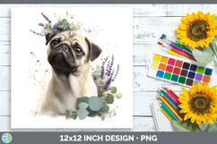 GorgeousDogs 02 Lavender and Eucalyptus Paper Backgrounds design.