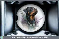 GorgeousDogs 02 Lavender and Eucalyptus Car Coaster design.