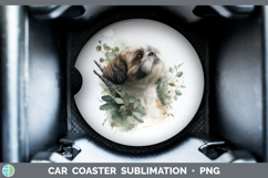 GorgeousDogs 02 Lavender and Eucalyptus Car Coaster design.