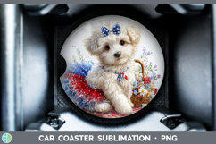 GorgeousDogs 02 Patriotic Car Coaster design.