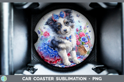 GorgeousDogs 02 Patriotic Car Coaster design.