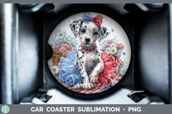 GorgeousDogs 02 Patriotic Car Coaster design.