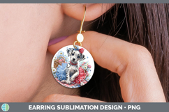 GorgeousDogs 02 Patriotic Round Earrings design.
