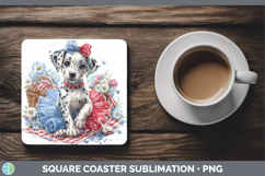 GorgeousDogs 02 Patriotic Square Coaster design.