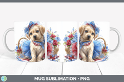 GorgeousDogs 02 Patriotic Mug Wrap design.