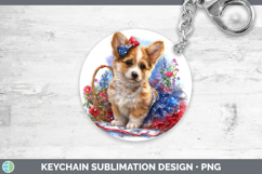 GorgeousDogs 02 Patriotic Keychain design.