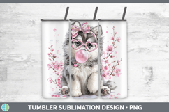 GorgeousDogs 02 Pink Bubble Gum Tumbler design.
