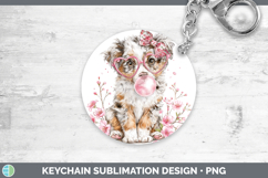 GorgeousDogs 02 Pink Bubble Gum Keychain design.