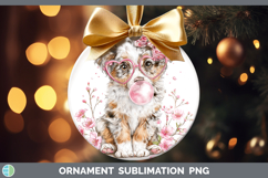 GorgeousDogs 02 Pink Bubble Gum Ornament design.