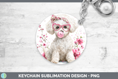 GorgeousDogs 02 Pink Bubble Gum Keychain design.