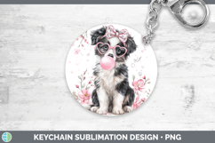 GorgeousDogs 02 Pink Bubble Gum Keychain design.