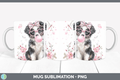 GorgeousDogs 02 Pink Bubble Gum Mug Wrap design.