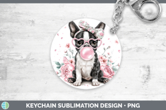 GorgeousDogs 02 Pink Bubble Gum Keychain design.