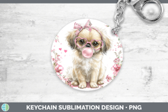 GorgeousDogs 02 Pink Bubble Gum Keychain design.
