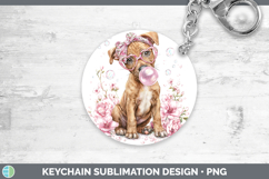 GorgeousDogs 02 Pink Bubble Gum Keychain design.