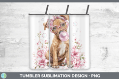 GorgeousDogs 02 Pink Bubble Gum Tumbler design.