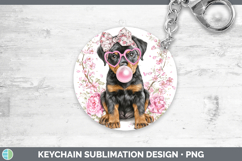 GorgeousDogs 02 Pink Bubble Gum Keychain design.