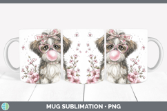 GorgeousDogs 02 Pink Bubble Gum Mug Wrap design.