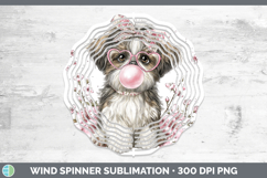 GorgeousDogs 02 Pink Bubble Gum Wind Spinner design.
