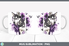 GorgeousDogs 02 Purple Drips Mug Wrap design.