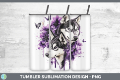 GorgeousDogs 02 Purple Drips Tumbler design.