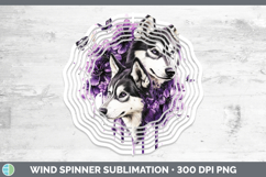 GorgeousDogs 02 Purple Drips Wind Spinner design.