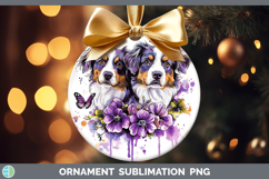 GorgeousDogs 02 Purple Drips Ornament design.
