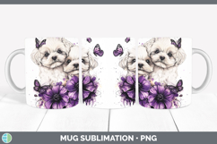 GorgeousDogs 02 Purple Drips Mug Wrap design.
