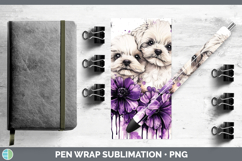 GorgeousDogs 02 Purple Drips Pen Wrap design.
