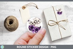 GorgeousDogs 02 Purple Drips Stickers design.