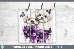 GorgeousDogs 02 Purple Drips Tumbler design.