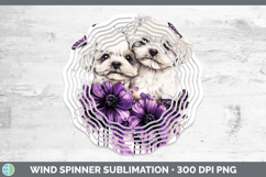 GorgeousDogs 02 Purple Drips Wind Spinner design.