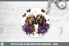GorgeousDogs 02 Purple Drips Keychain design.
