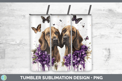GorgeousDogs 02 Purple Drips Tumbler design.